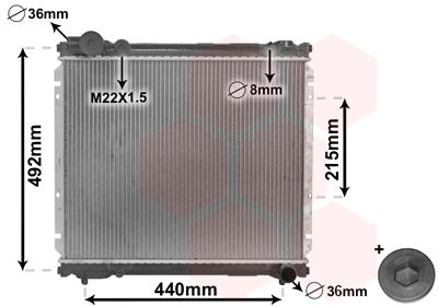 VAN WEZEL Radiaator,mootorijahutus 52002039